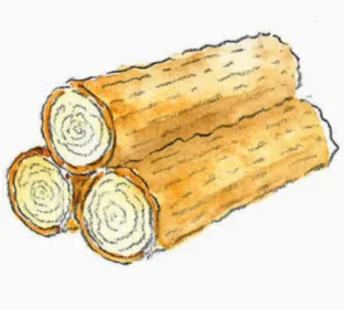 無垢フローリングの木材イラスト